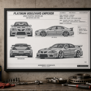 2003 Pontiac Grand Am Platinum Boulevard Emperor Framed Collectible Poster
