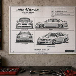 2001 Nissan Sentra SE Silk Magnolia Collectible Poster