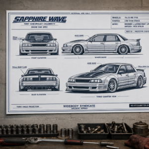1987 Chevrolet Celebrity Sapphire Wave Collectible Poster
