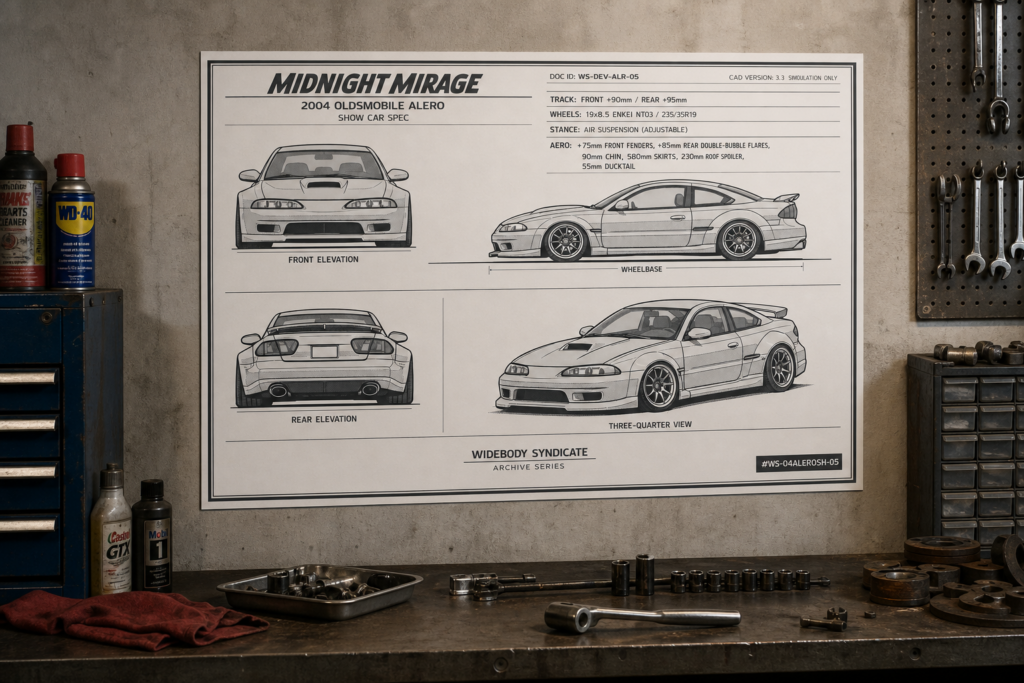 2004 Oldsmobile Alero Midnight Mirage Collectible Poster