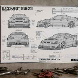 2003 Pontiac Grand Am Black Market Syndicate Collectible Poster