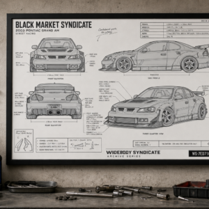 2003 Pontiac Grand Am Black Market Syndicate Framed Collectible Poster