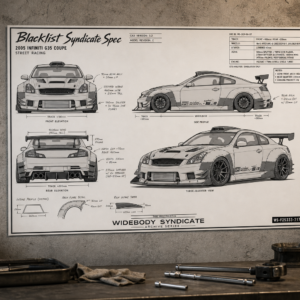 2005 Infiniti G35 Coupe Blacklist Syndicate Spec Collectible Poster