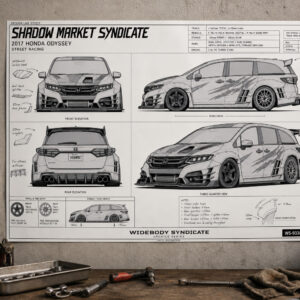 2017 Honda Odyssey Shadow Market Syndicate Blueprint Poster