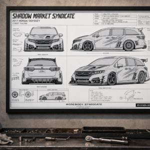 2017 Honda Odyssey Shadow Market Syndicate Framed Collectible Poster