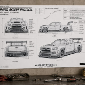 2016 Toyota Tacoma TRD Rapid Ascent Protocol Blueprint Poster