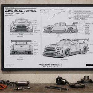 2016 Toyota Tacoma TRD Rapid Ascent Protocol Framed Blueprint Poster
