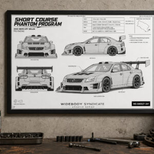 2010 Mercury Milan Short Course Phantom Program Framed Blueprint Poster