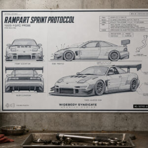 1995 Ford Probe Rampart Sprint Protocol Blueprint Poster