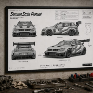2017 Volkswagen Tiguan Summit Strike Protocol Framed Blueprint Poster