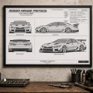 2010 Toyota Camry Rosso Mirage Protocol Framed Collectible Poster