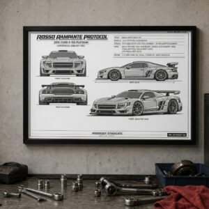 2010 Ford F-150 Platinum Rosso Rampante Protocol Framed Collectible Poster