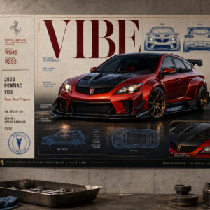 2003 Pontiac Vibe Rosso Terra Program Collectible Poster