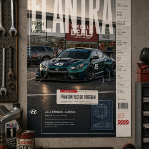 2011 Hyundai Elantra Phantom Vector Program Collectible Poster