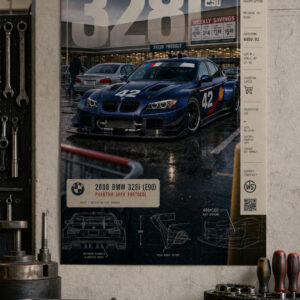 2008 BMW 328i E90 Phantom Apex Protocol Collectible Poster