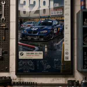 2008 BMW 328i E90 Phantom Apex Protocol Framed Collectible Poster