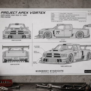 2009 Dodge Ram 1500 5.7 Hemi Project Apex Vortex Blueprint Poster