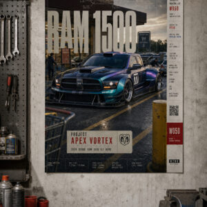2009 Dodge Ram 1500 5.7 Hemi Project Apex Vortex Collectible Poster