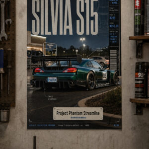 1999 Nissan Silvia S15 Project Phantom Streamline Collectible Poster