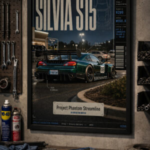 1999 Nissan Silvia S15 Project Phantom Streamline Framed Collectible Poster