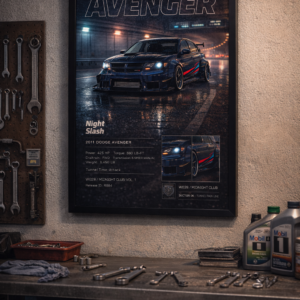 2011 Dodge Avenger Night Slash Framed Collectible Poster
