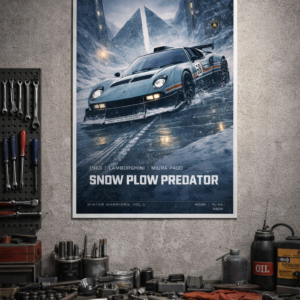 1968 Lamborghini Miura P400 Snow Plow Predator Collectible Poster