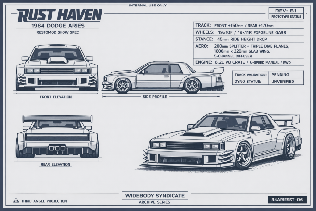 1984 Dodge Aries — Rust Haven Restomod blueprint