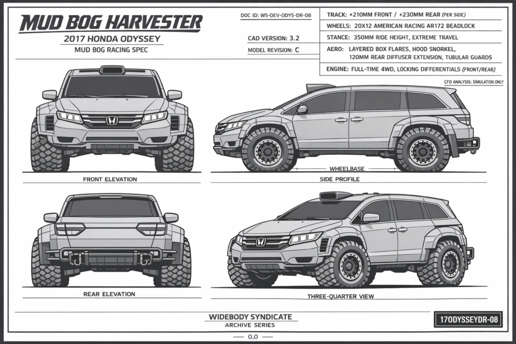 2017 Honda Odyssey — Mud Bog Harvester blueprint