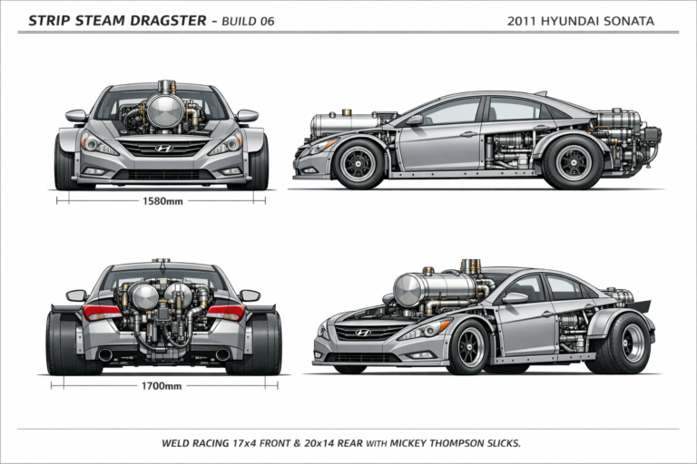 Strip Steam Dragster blueprint