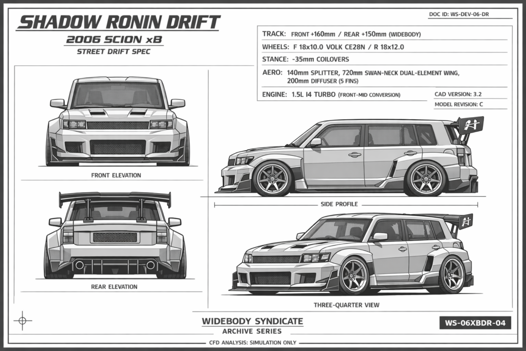 2006 Scion xB blueprint