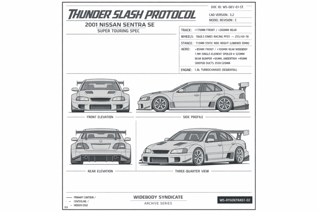 2001 Nissan Sentra SE — Thunder Slash Protocol blueprint