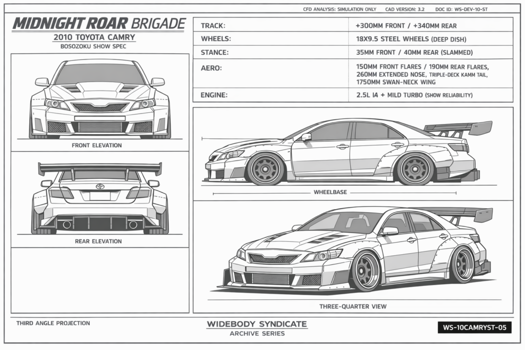 2010 Toyota Camry — Midnight Roar Brigade blueprint