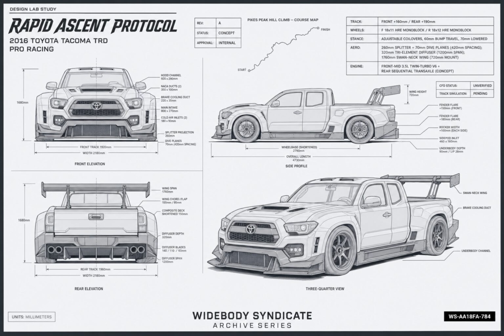 2016 Toyota Tacoma TRD blueprint
