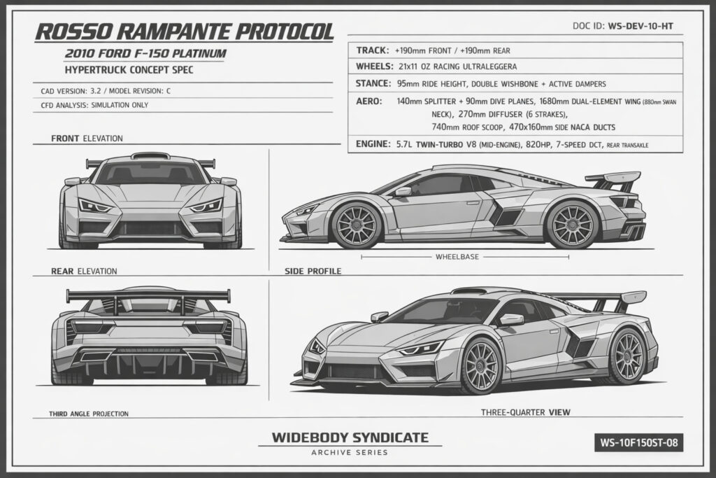 2010 Ford F-150 Platinum — Rosso Rampante Protocol blueprint