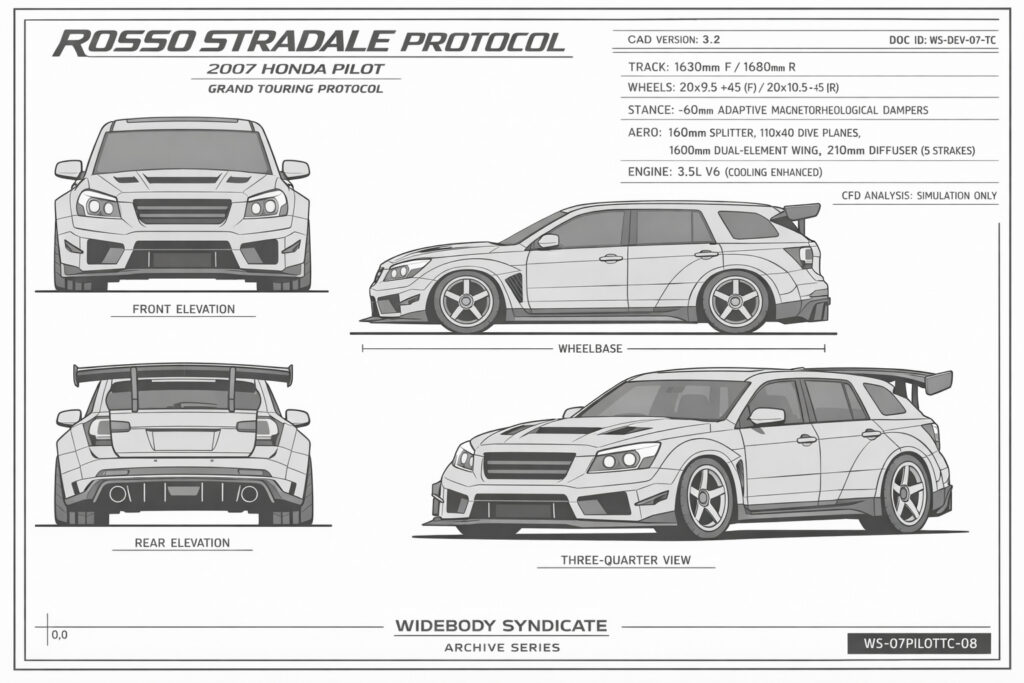 2007 Honda Pilot — Rosso Stradale Protocol blueprint