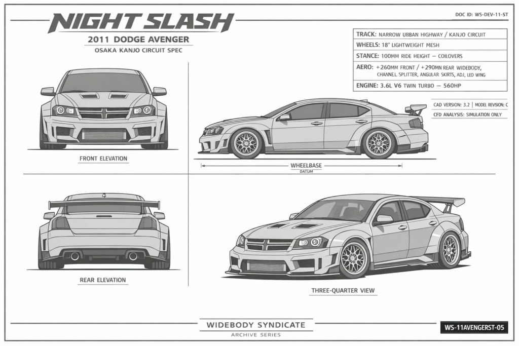 2011 Dodge Avenger — Night Slash blueprint