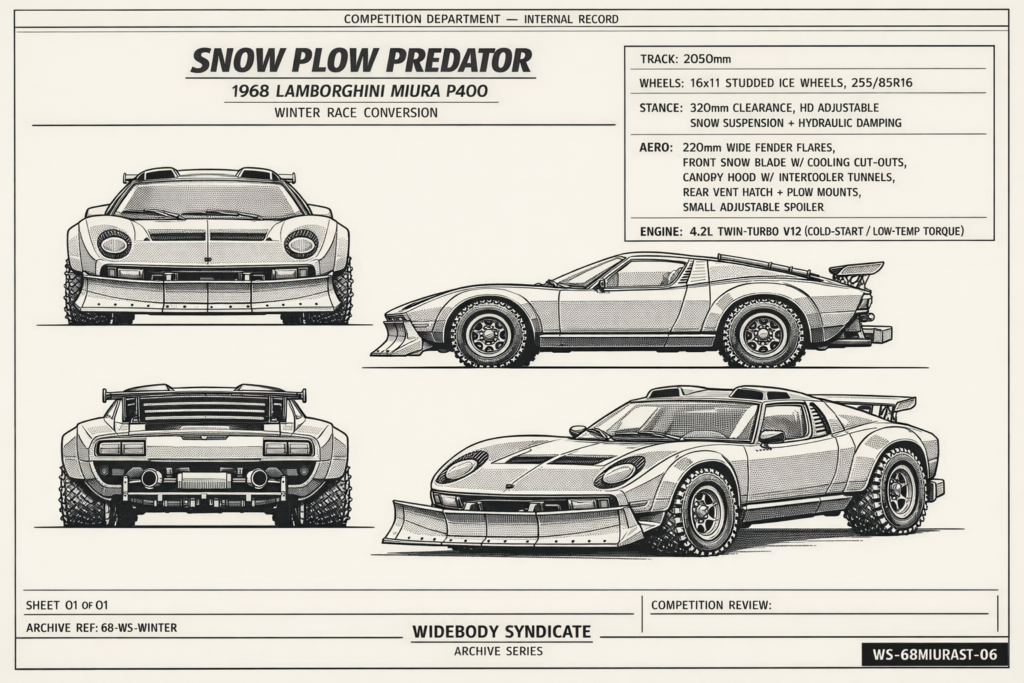 1968 Lamborghini Miura P400 blueprint