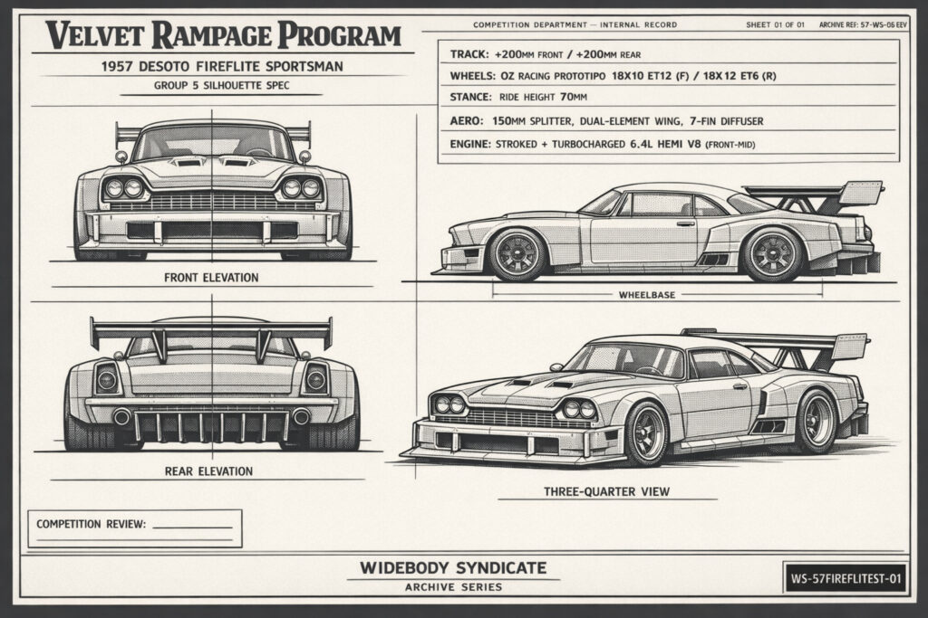 1957 DeSoto Fireflite Sportsman — Velvet Rampage Program blueprint