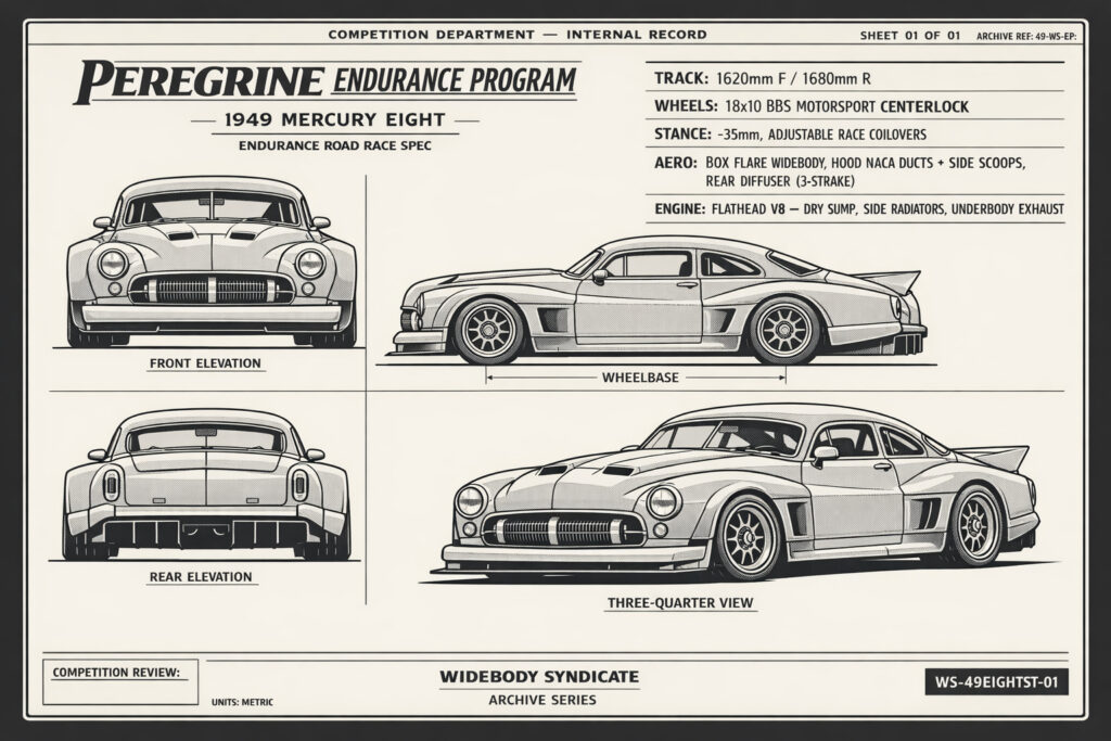 1949 Mercury Eight — Peregrine Endurance Program blueprint