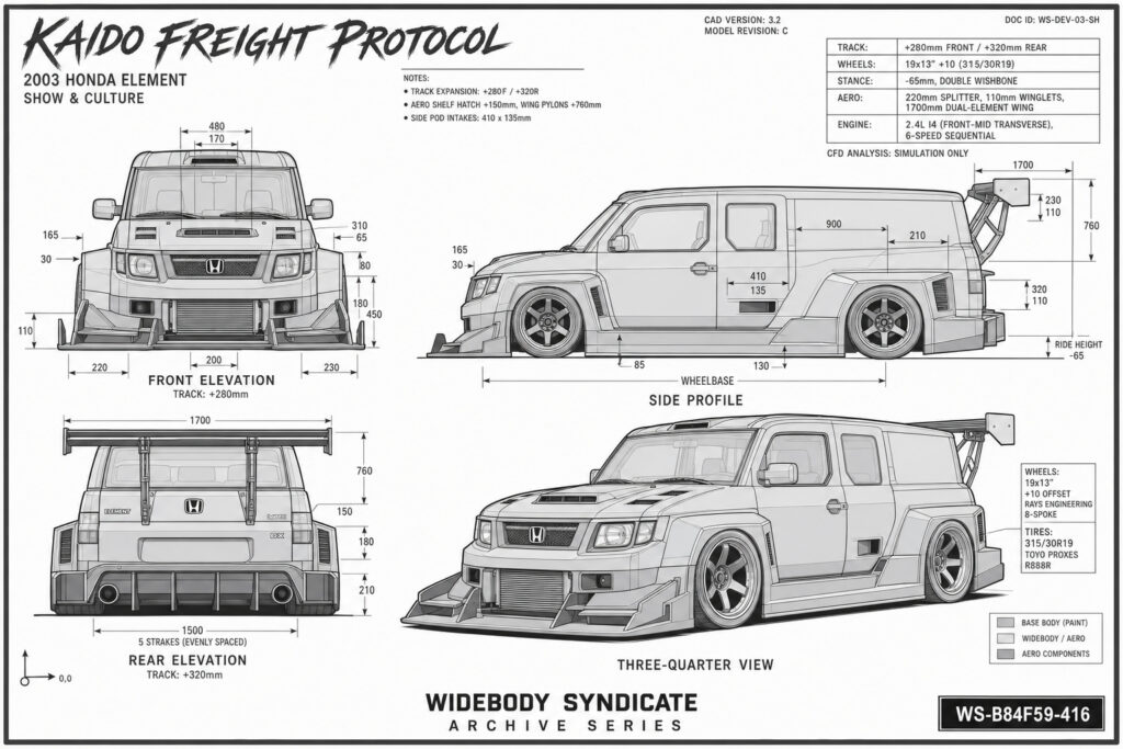 2003 Honda Element blueprint