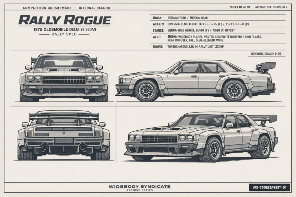 1975 Oldsmobile Delta 88 Sedan blueprint